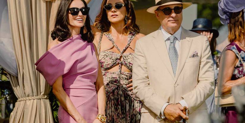 Cami Miller (Demi Moore) Bella and Gallino (Andy Garcia) in Landman Season 2 Episode 9