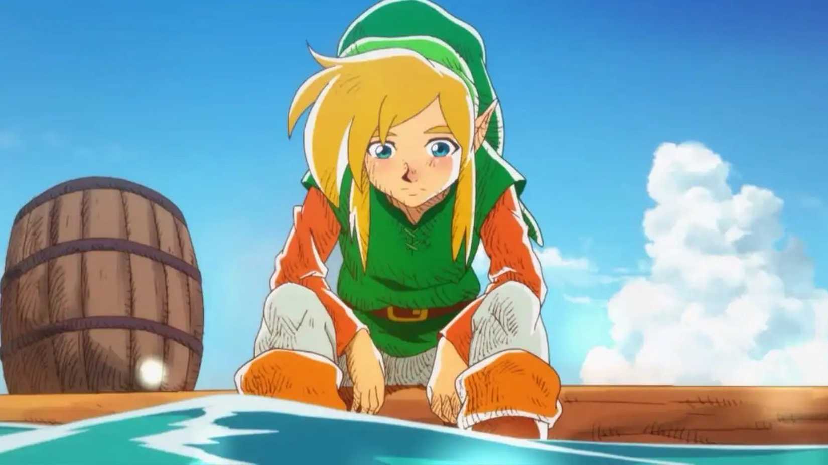 Link in an anime cutscene for The Legend of Zelda: Link’s Awakening on Switch