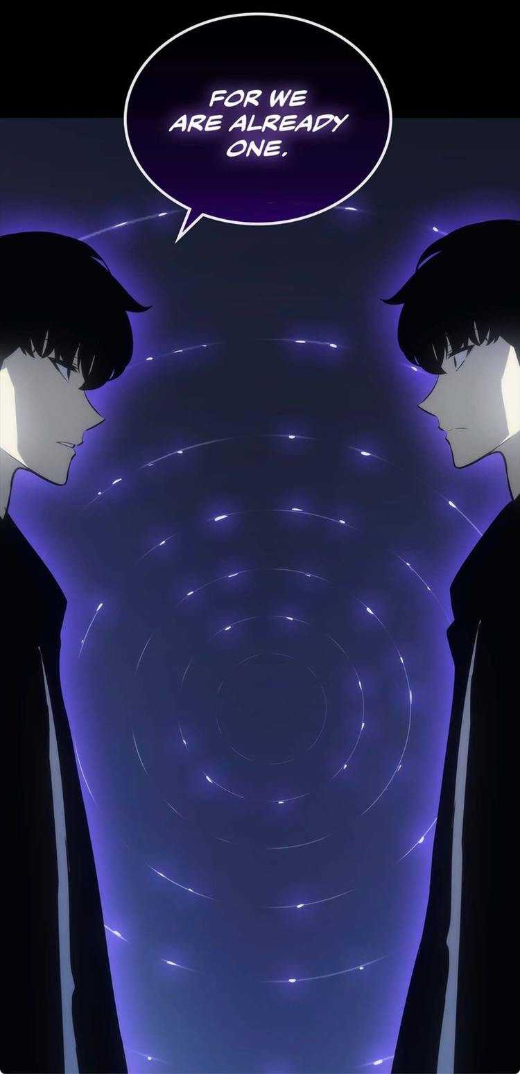 Sung Jinwoo and Ashborn meet face to face in the Solo Leveling manhwa