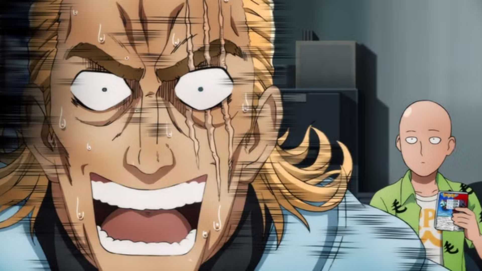 One Image One-Punch Man's King is a bigger aura farmer than Saitama