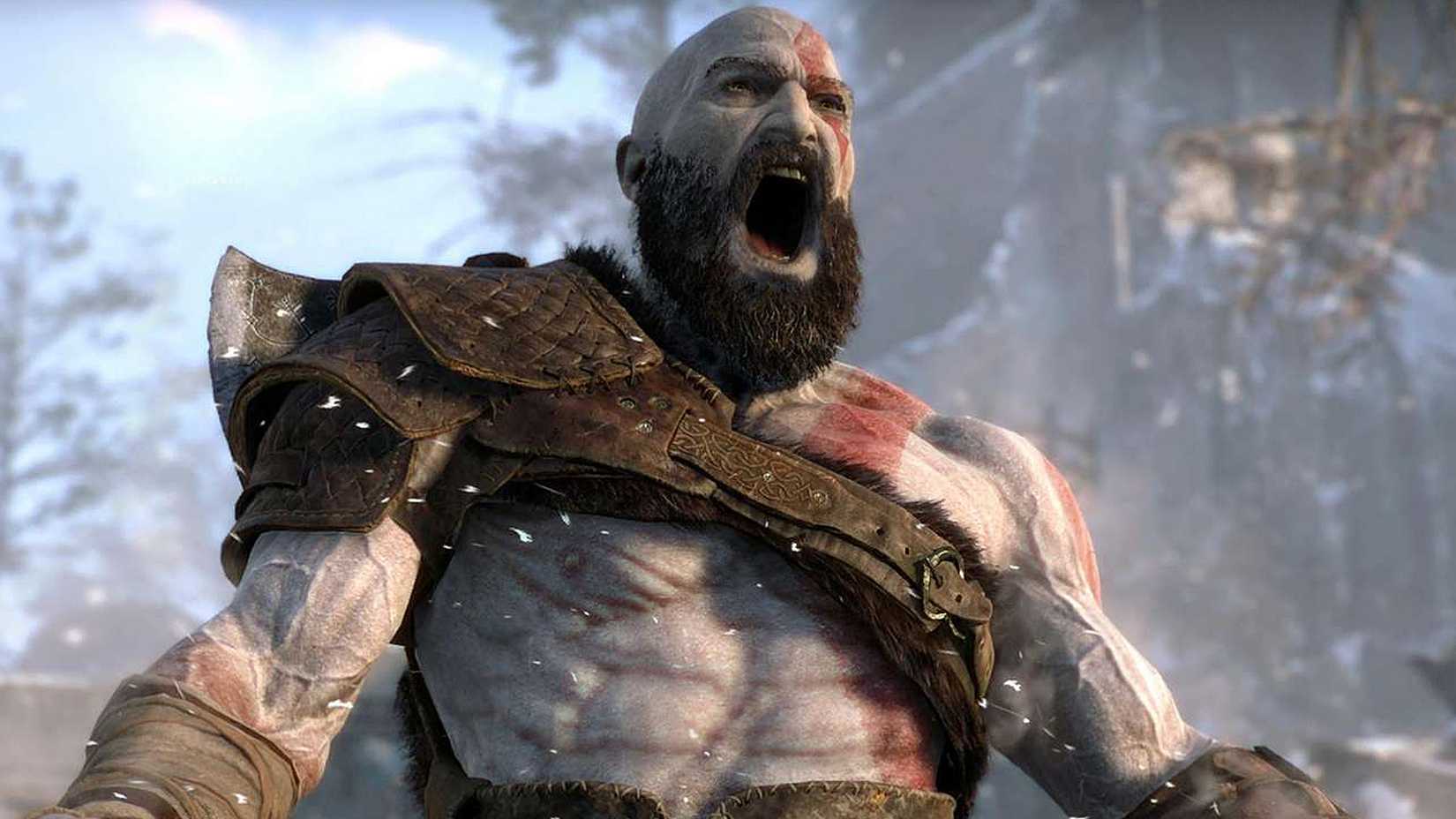 Kratos screaming from God of War