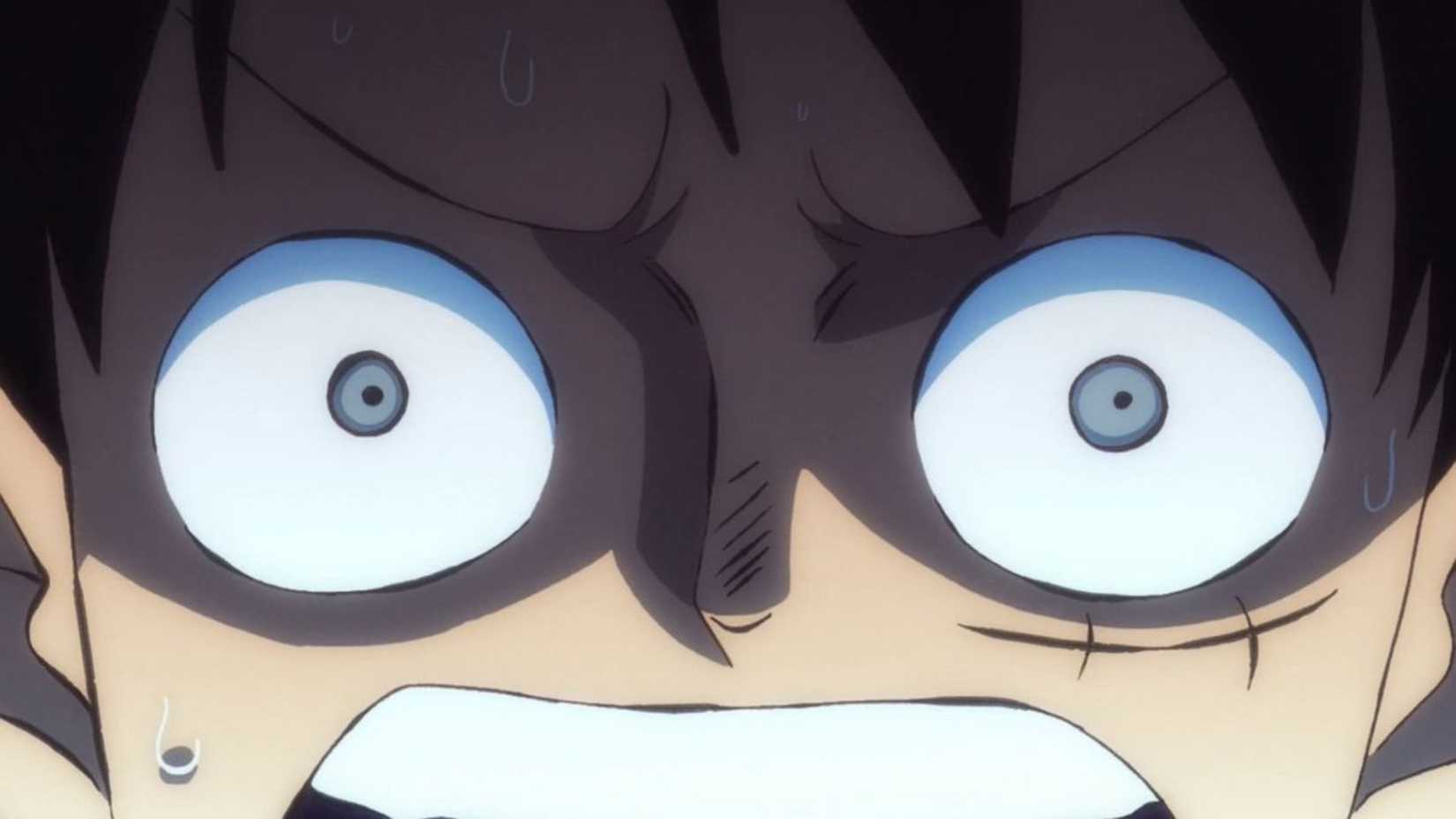 Luffy is terrified in One Piece