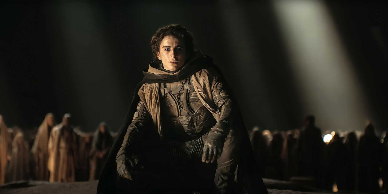 Paul crouched in Dune Part Two