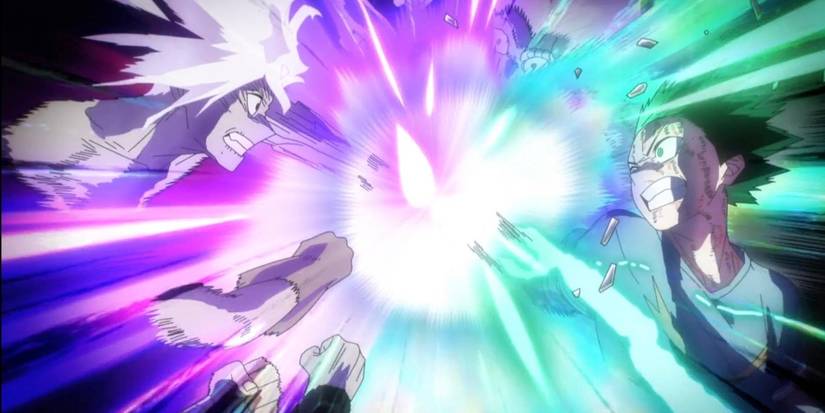 Midoriya bat All For One dans My Hero Academia Saison 8 Episode 8.