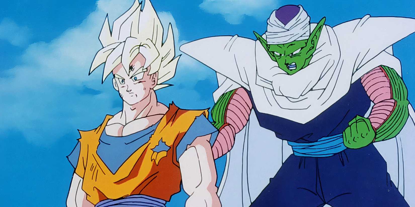 Piccolo crie après Super Saiyan Goku pendant l'épisode 183 de Dragon Ball Z