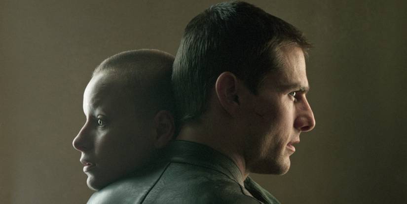 Tom Cruise as John Anderton and Agatha in Minority Report