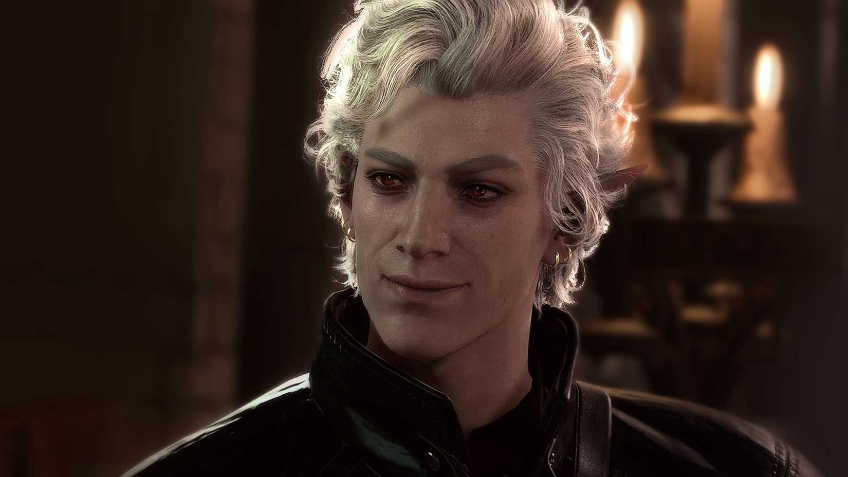 Baldur's Gate 3 Astarion elegant smile
