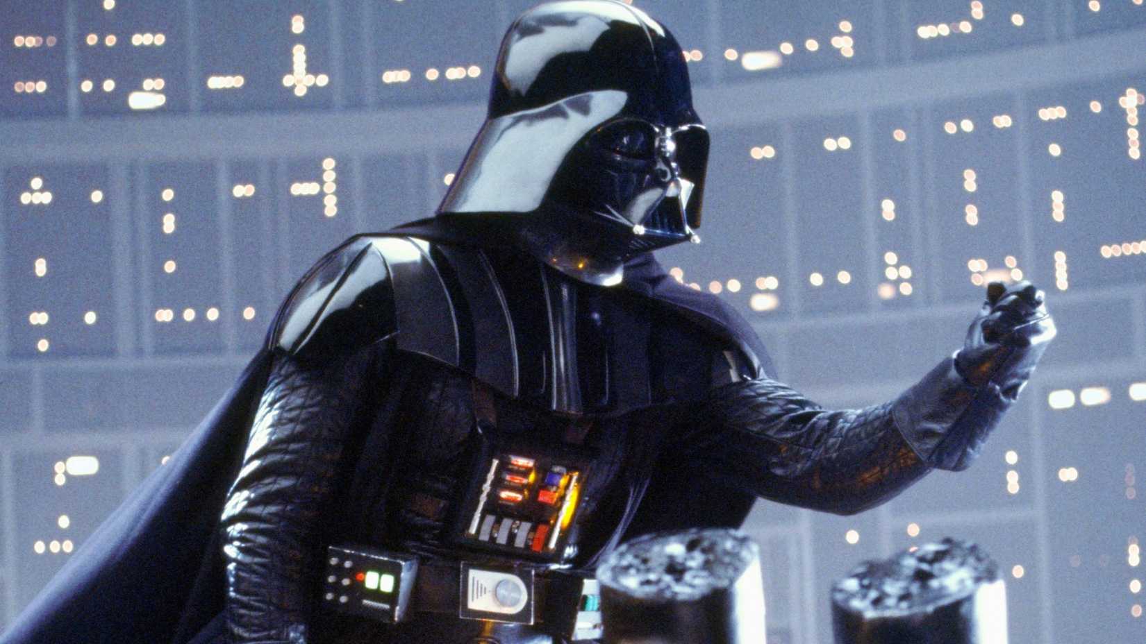 Darth Vader gestures menacingly from Empire Strikes Back