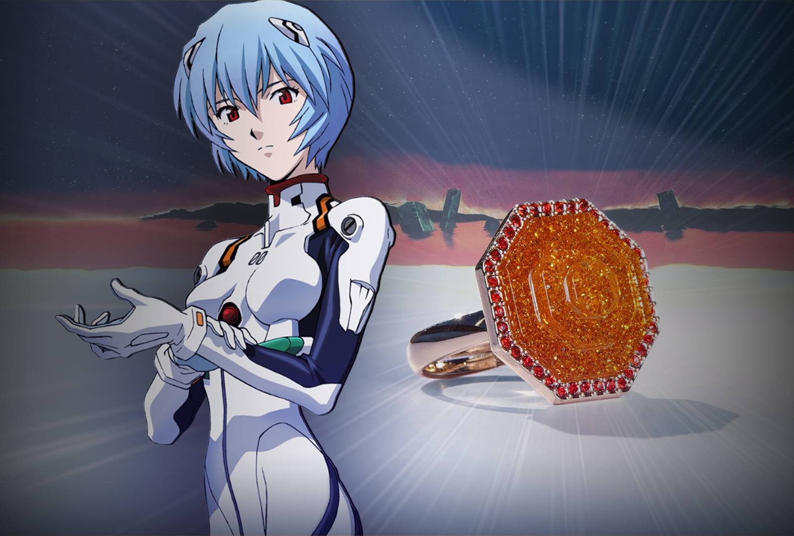 Evangelion Anime Gets Official High-End Jewelry Collection for Rei 