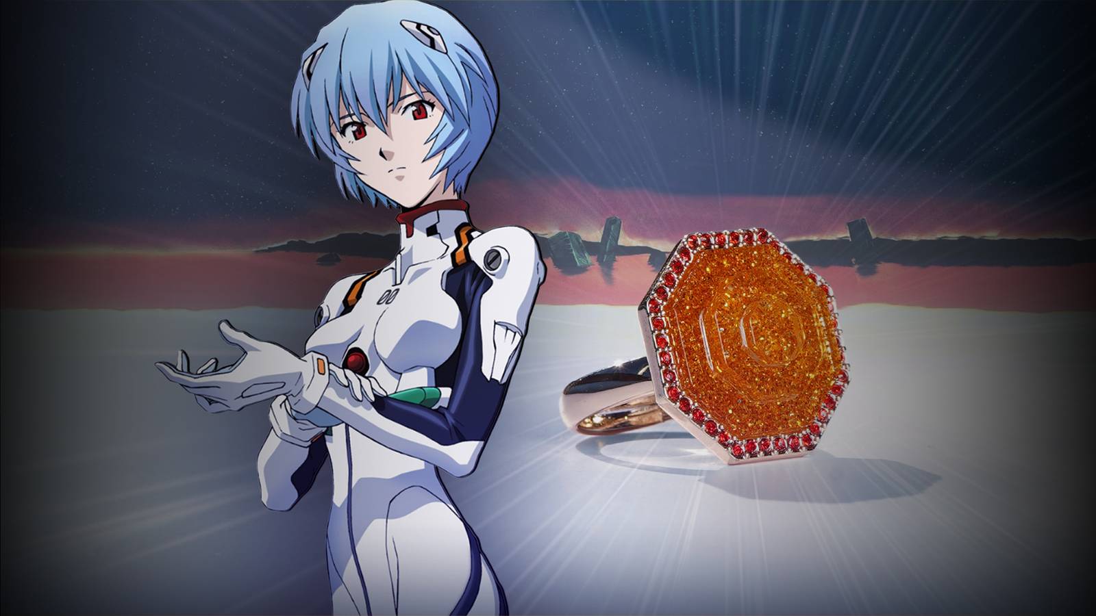 Evangelion Anime Gets Official High-End Jewelry Collection for Rei Ayanami