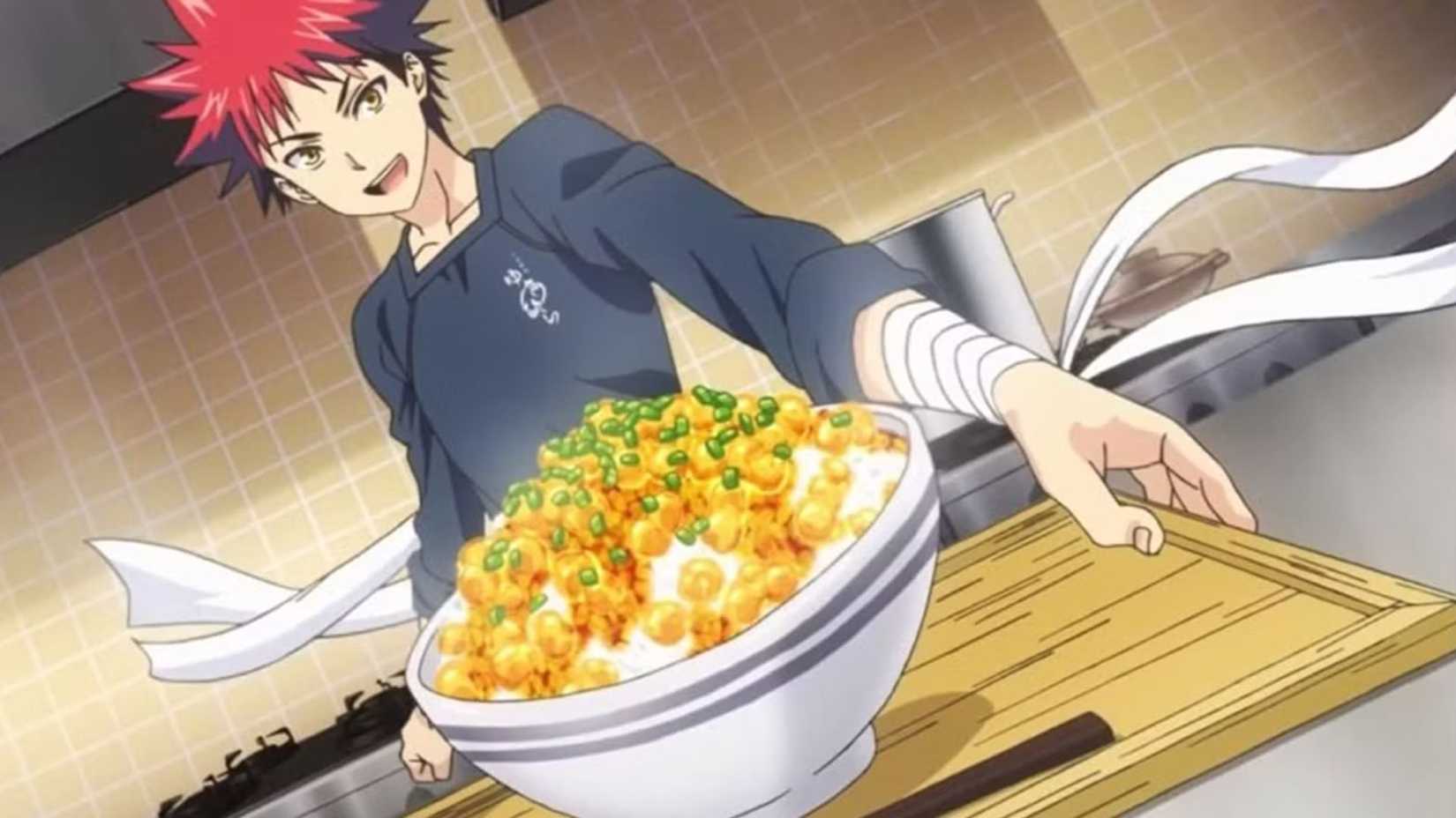Food Wars Soma presenting a dish