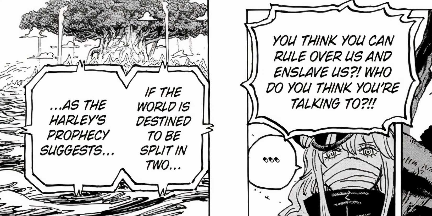 Gunko réagit à un discours sur la Harley dans le chapitre 1172 de One Piece