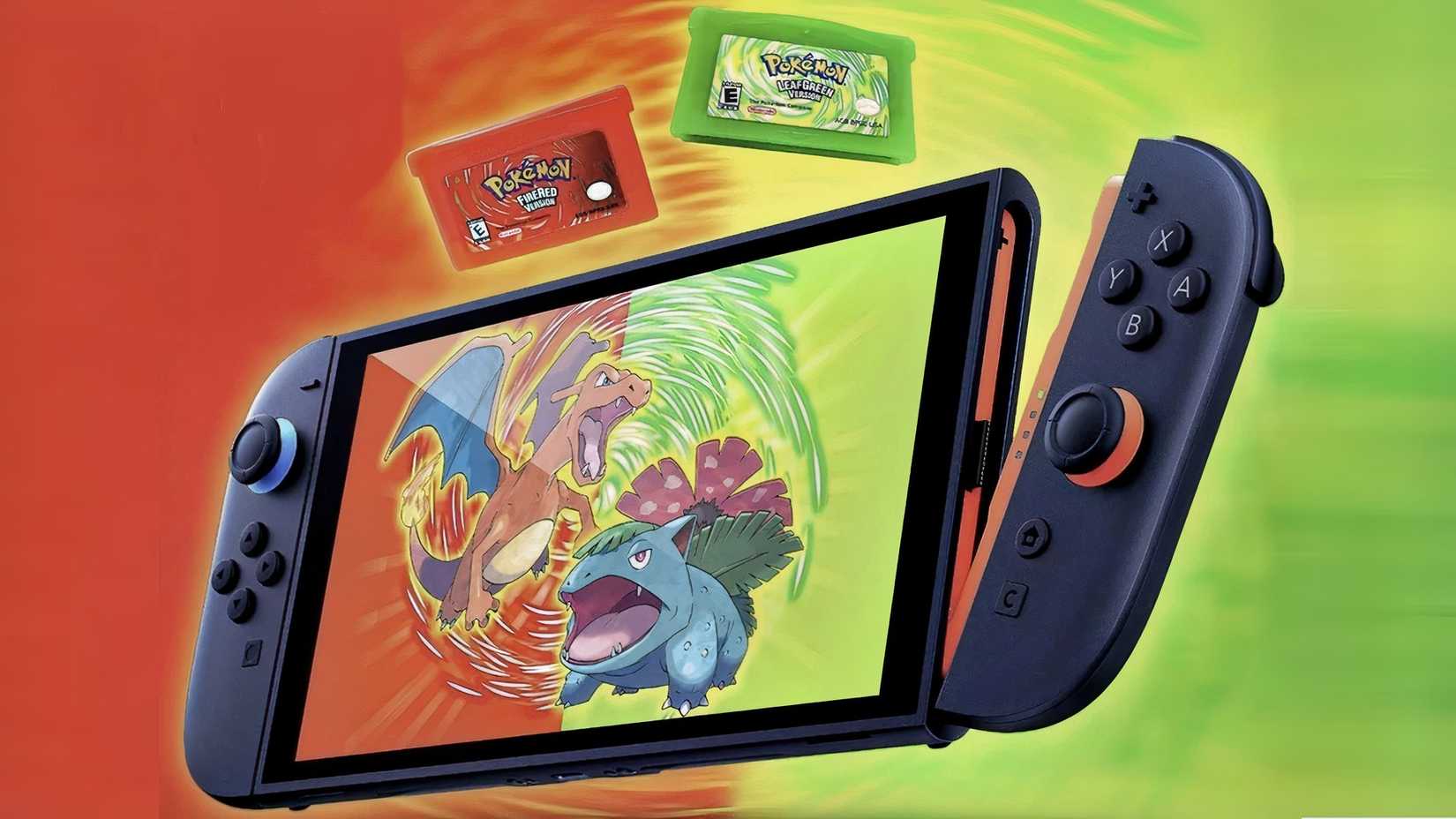 Pokemon Fire Red and Lead Green on Switch