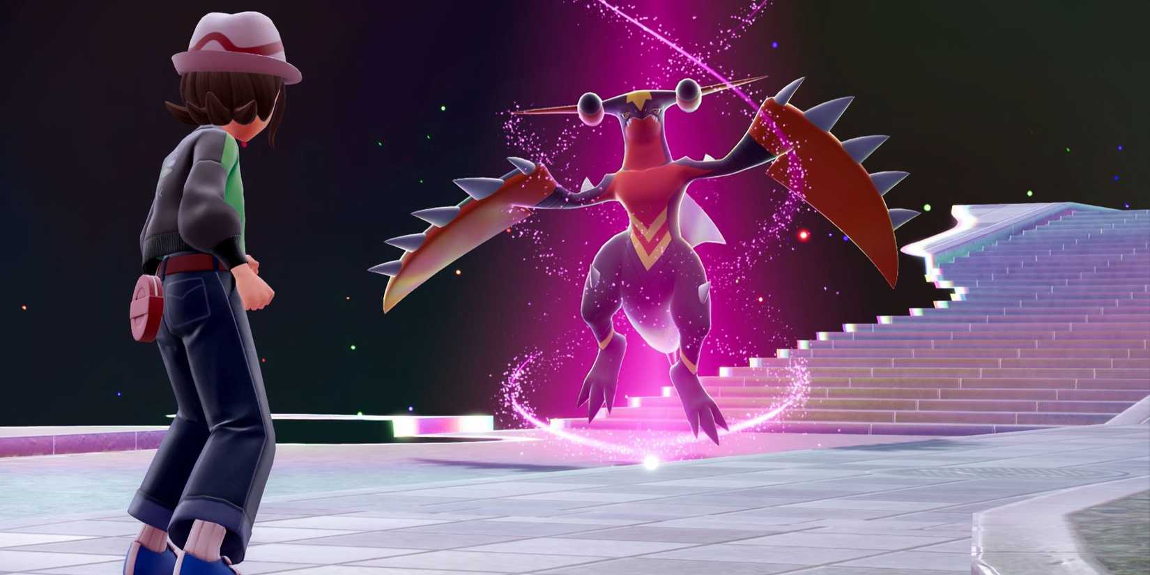 Pokemon Legends Z-A Mega Dimension Mega Garchomp Z fighting