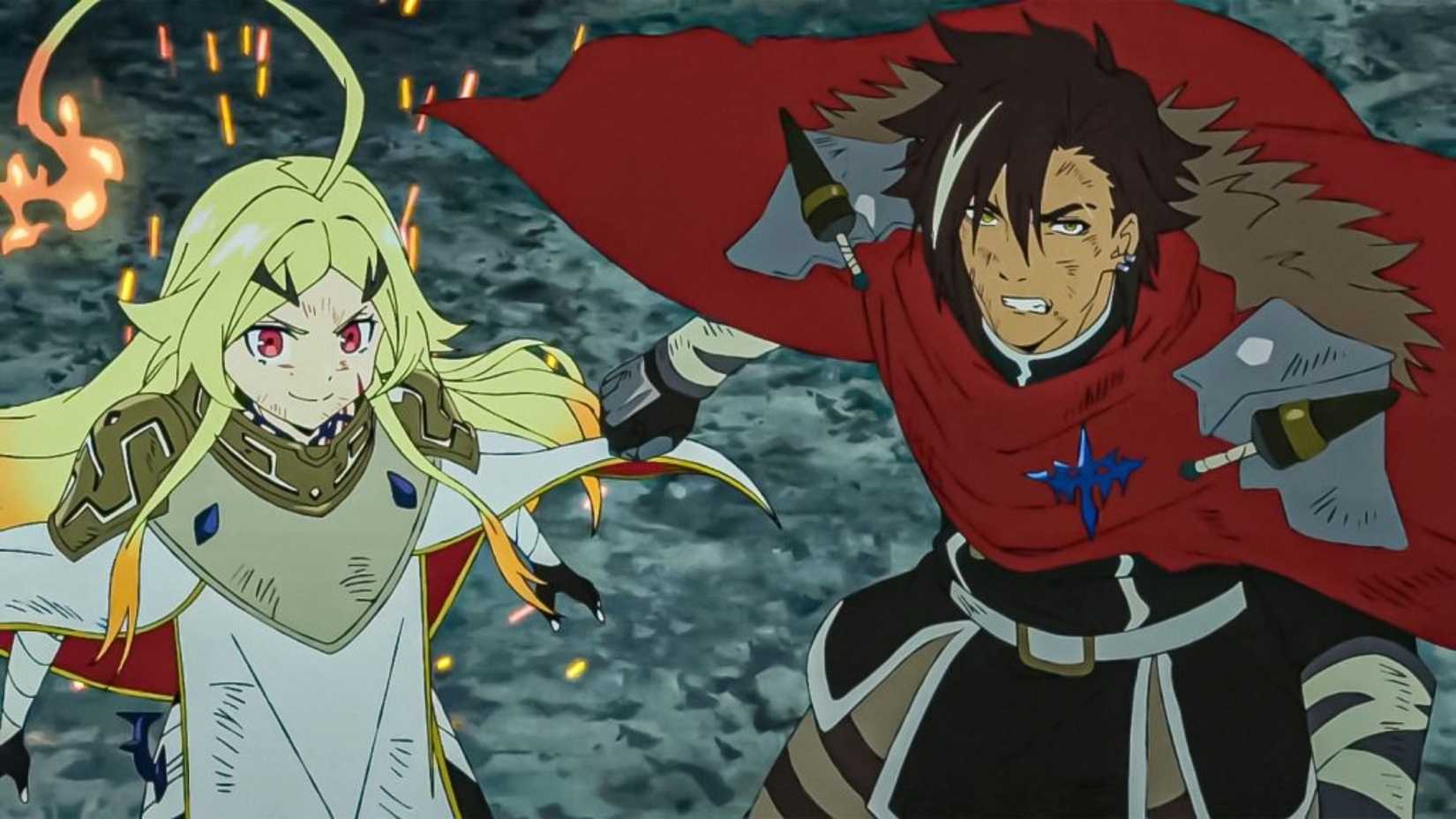 Xylo Forbartz e Teoritta se preparam para a batalha em Sentenciado para Ser um Herói, Episódio 1.