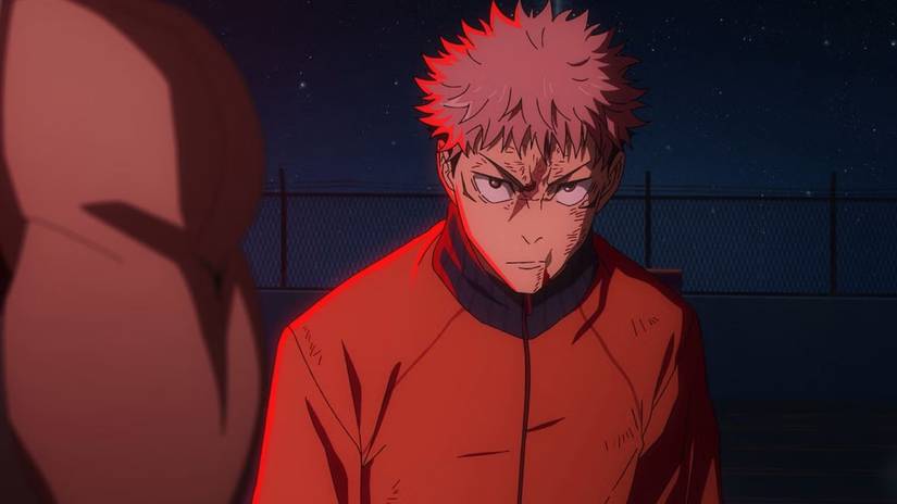 Yuji Itadori in front of Kinji Hakari in Jujutsu Kaisen Season 3, Episode 6