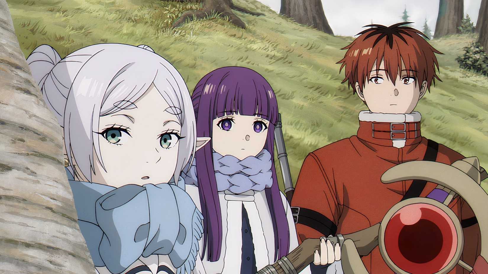 Frieren, Fern et Stark chassent des dragons dans Frieren Saison 2 Épisode 9