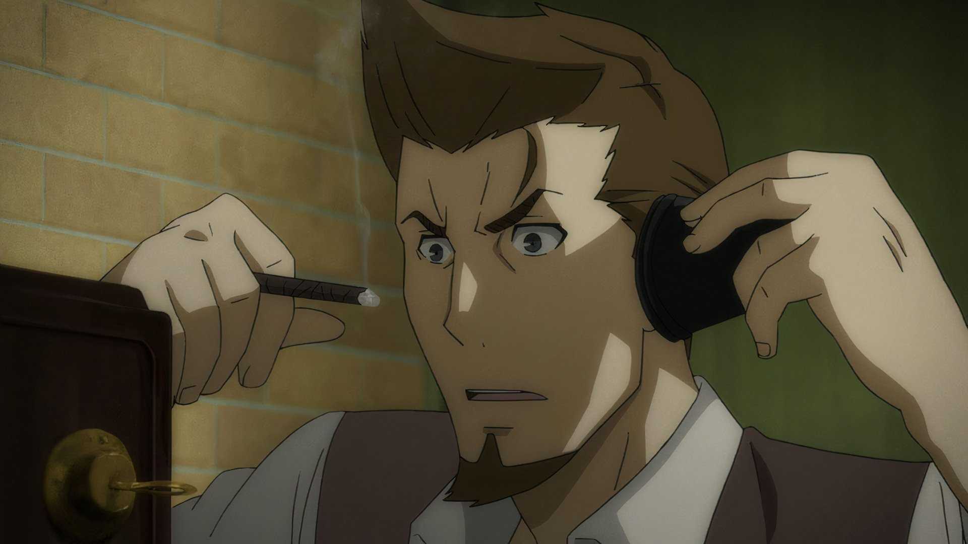 Nero listens intently on the phone in 91 Days.