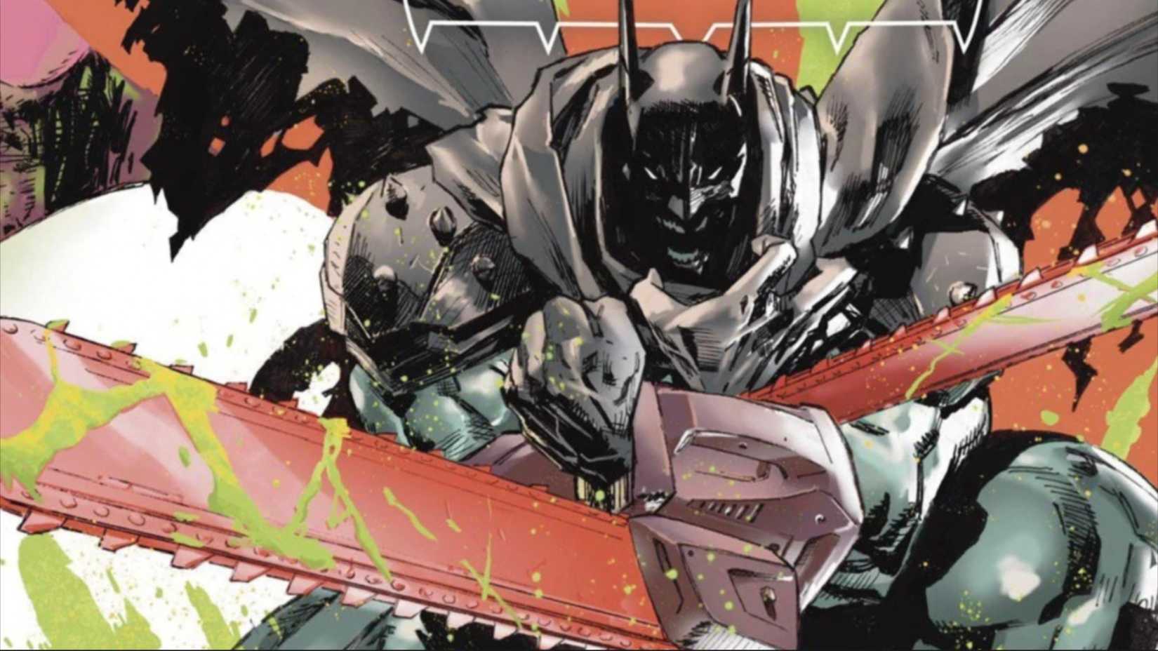 Batman wields chainsaws in Absolute Batman #18 variant cover.