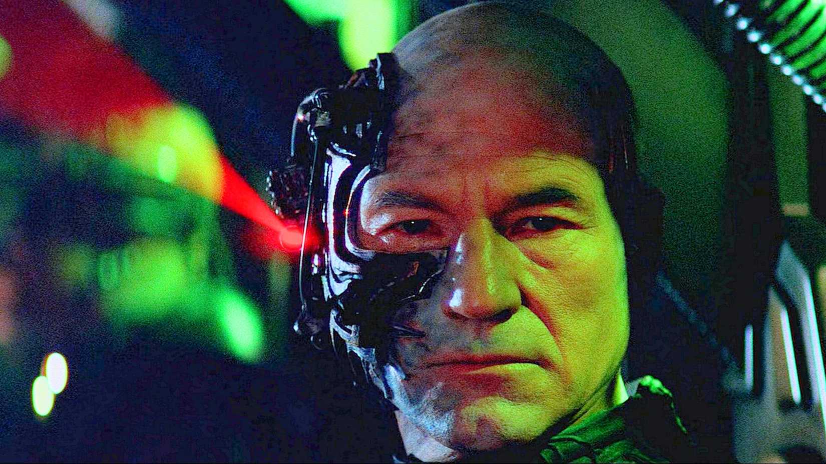 closeup of locutus of borg from Star Trek First Contact