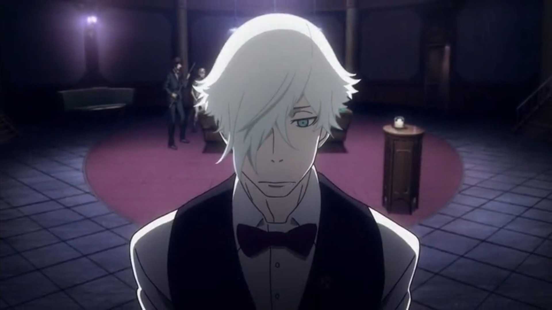 Decim in Death Parade appearing grim