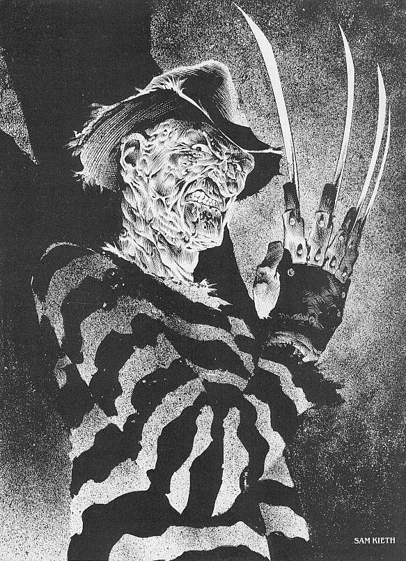 Sam Kieth drawing Freddy Krueger