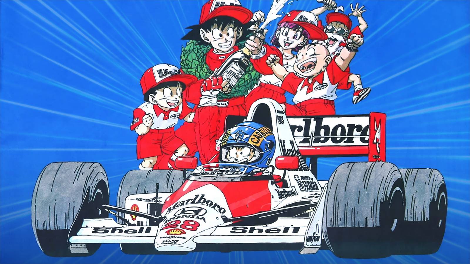 Dragon Ball's Unique Formula 1 Crossover Artwork Sells for Nearly $80,000