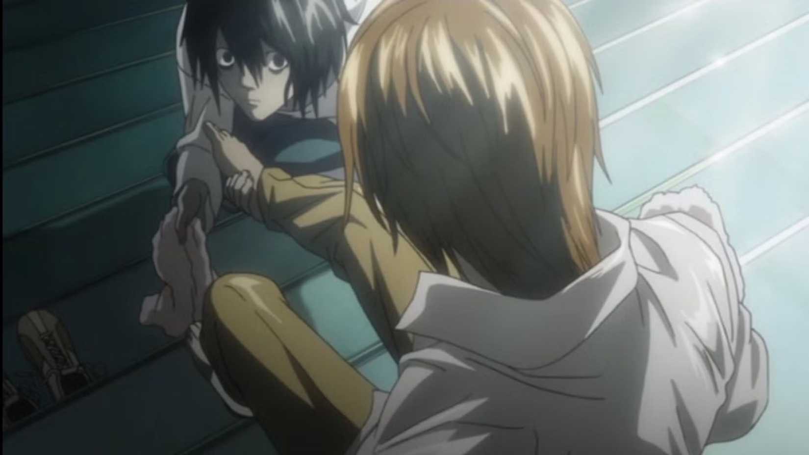 L lavant les pieds de Light - Death Note Épisode 25