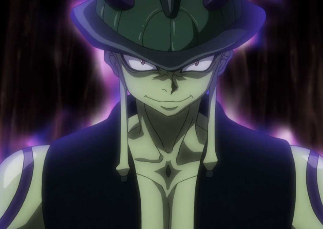 Meruem smirks and glows with power in Hunter x Hunter