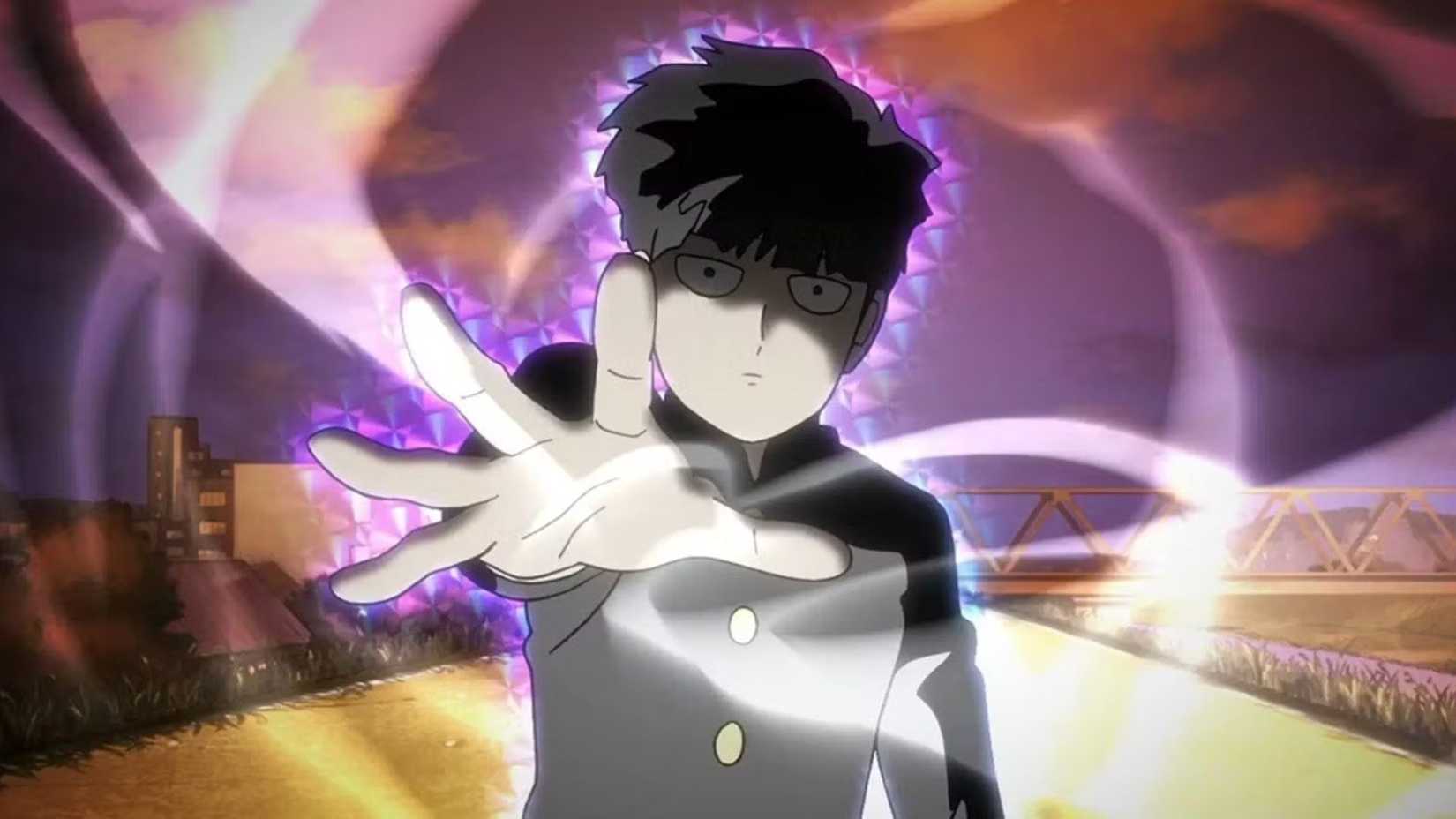 Mob utilisant ses pouvoirs psychiques dans la série animée Mob Psycho 100.