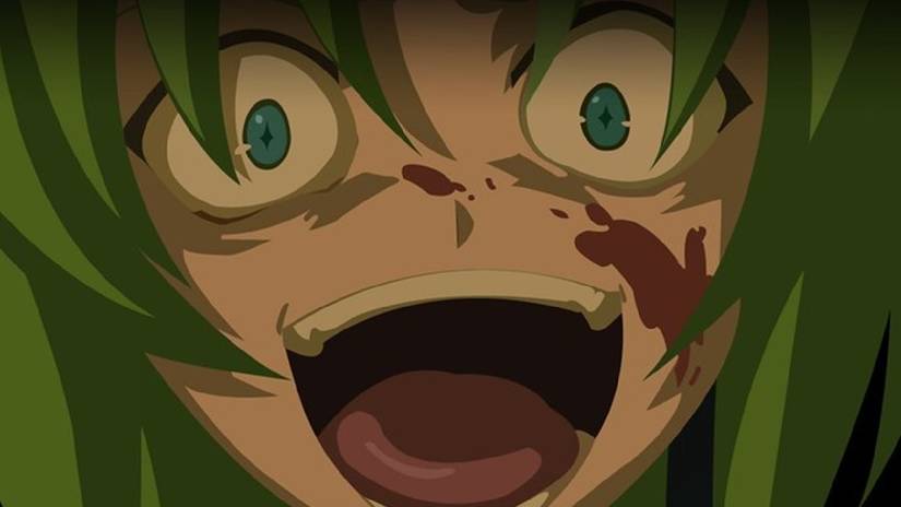 Shion goes crazy in Higurashi: When They Cry.