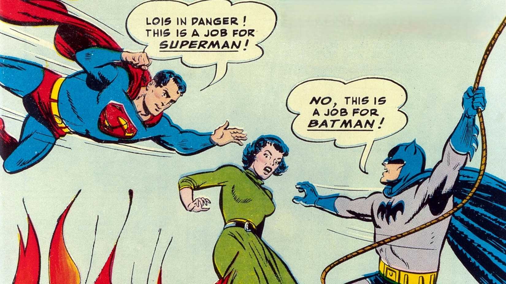 Superman and Batman meet for the first time