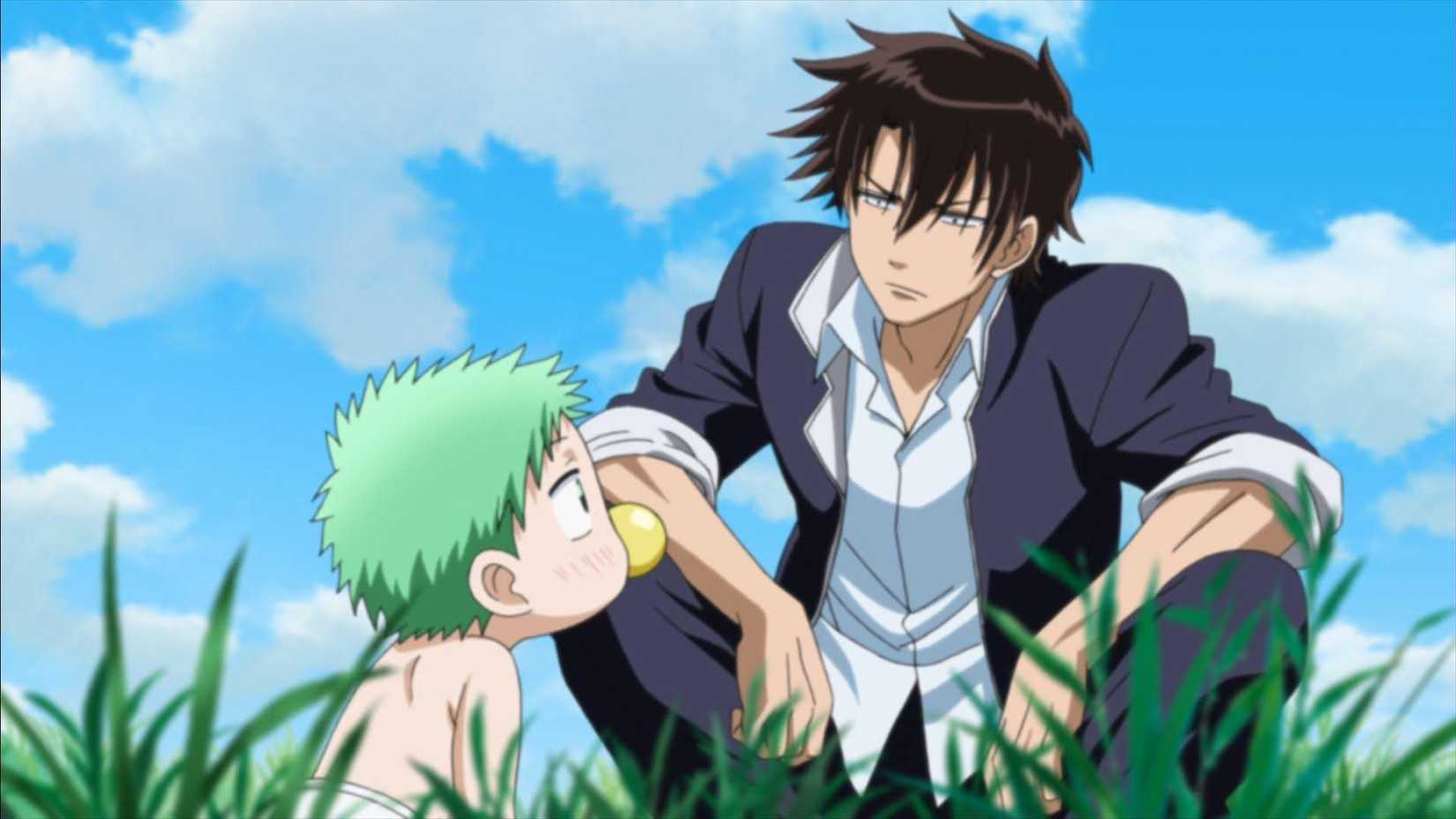 Tatsumi Oga finds Beelzebub, the infant of the demon lord in Beelzebub.