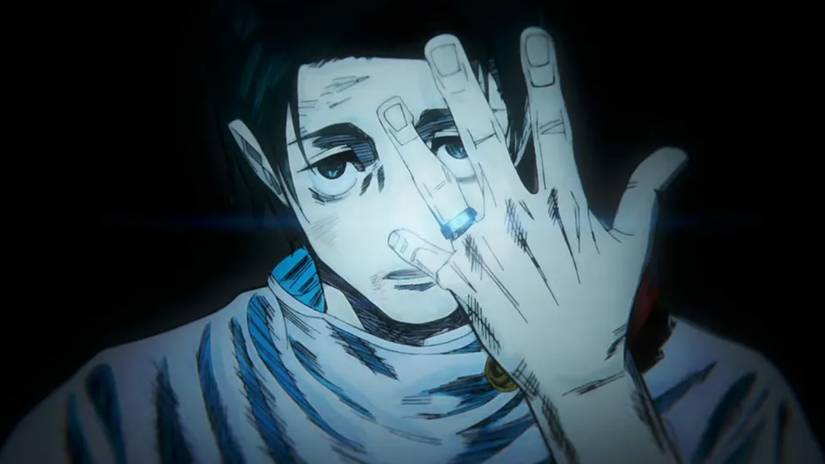 Yuta Okkotsu levant la main dans la saison 3 de Jujutsu Kaisen.