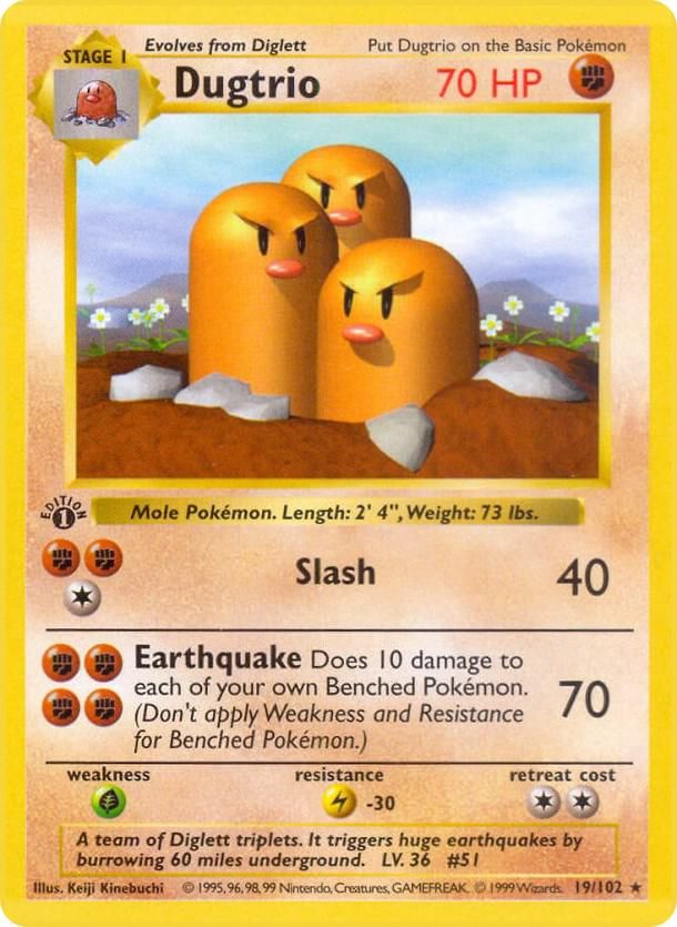 Dugtrio - Base Set (Shadowless) Real Time Price Data.