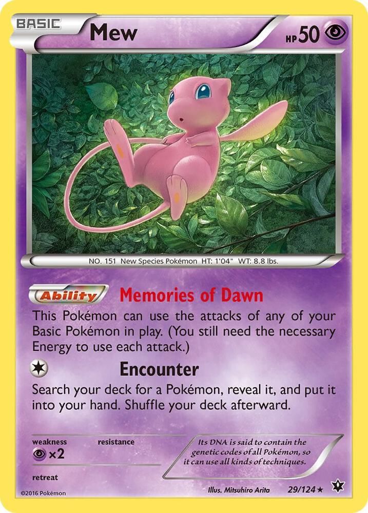 mew pokemon card worth Amazon.com: - (53/108) - XY Evolutions Preserved in a magnetic acrylic case and featuring a striking image of the captivating character Mew - XY - Fates