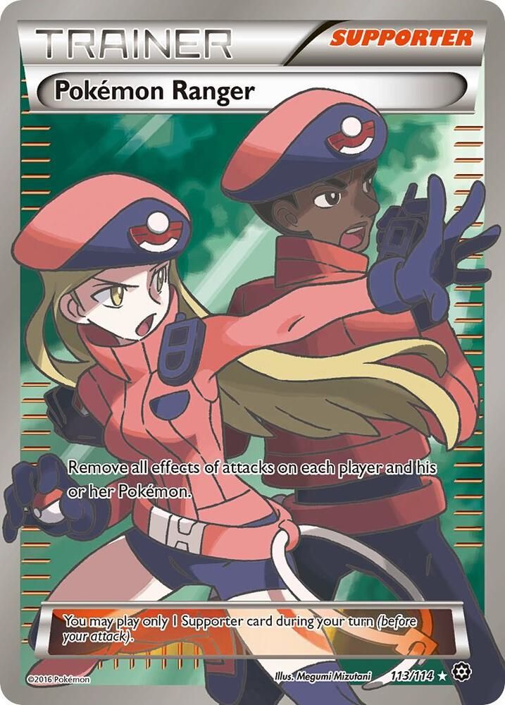 pokemon ranger card 1x Pokemon Ranger 104/114 XY Steam Siege Pokemon TCG Card NM