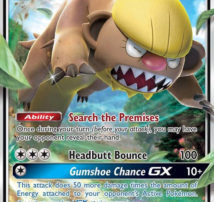 gumshoos pokemon card value Amazon.com: GX - 157/149 Stakeout Headbutt If your opponents Active Pokemon moved to the Active Spot from the bench during your opponents last turn Gumshoos GX 145/149 Ultra Rare