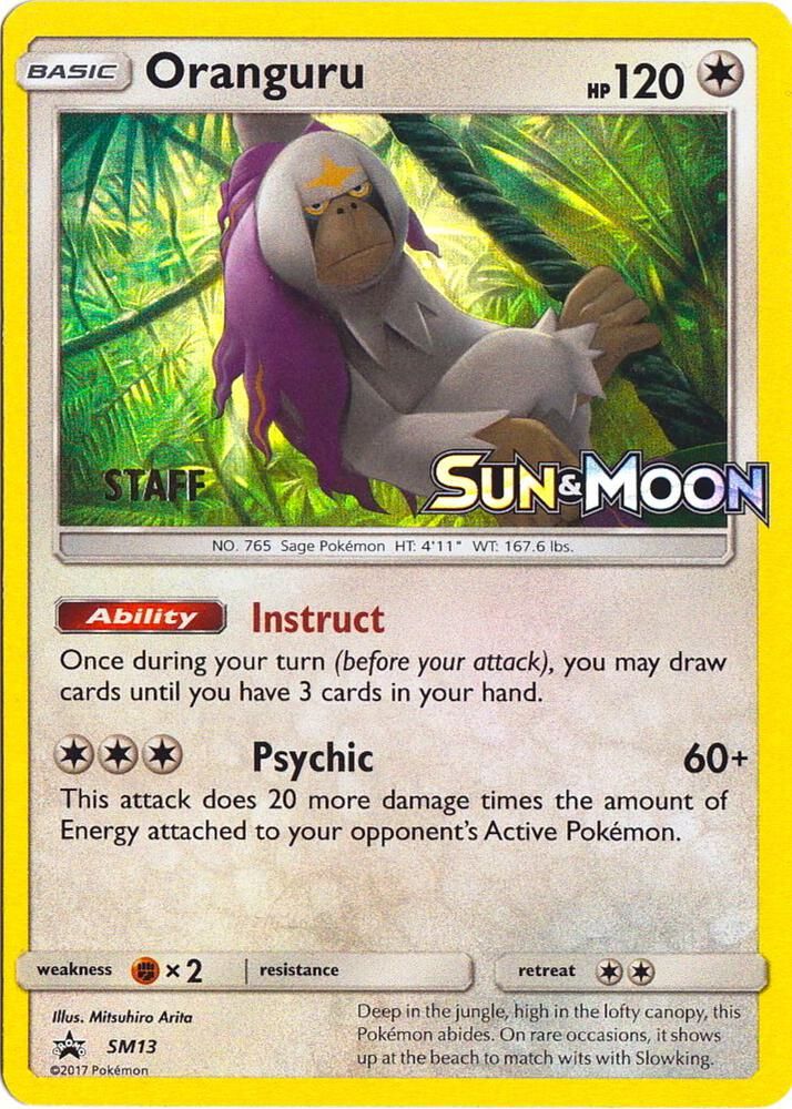 Oranguru SM13 Prerelease Staff - SM Promos Real Time Price Data.