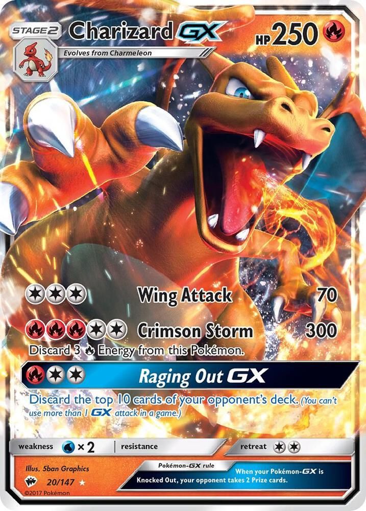 Charizard GX - SM - Burning Shadows Real Time Price Data.