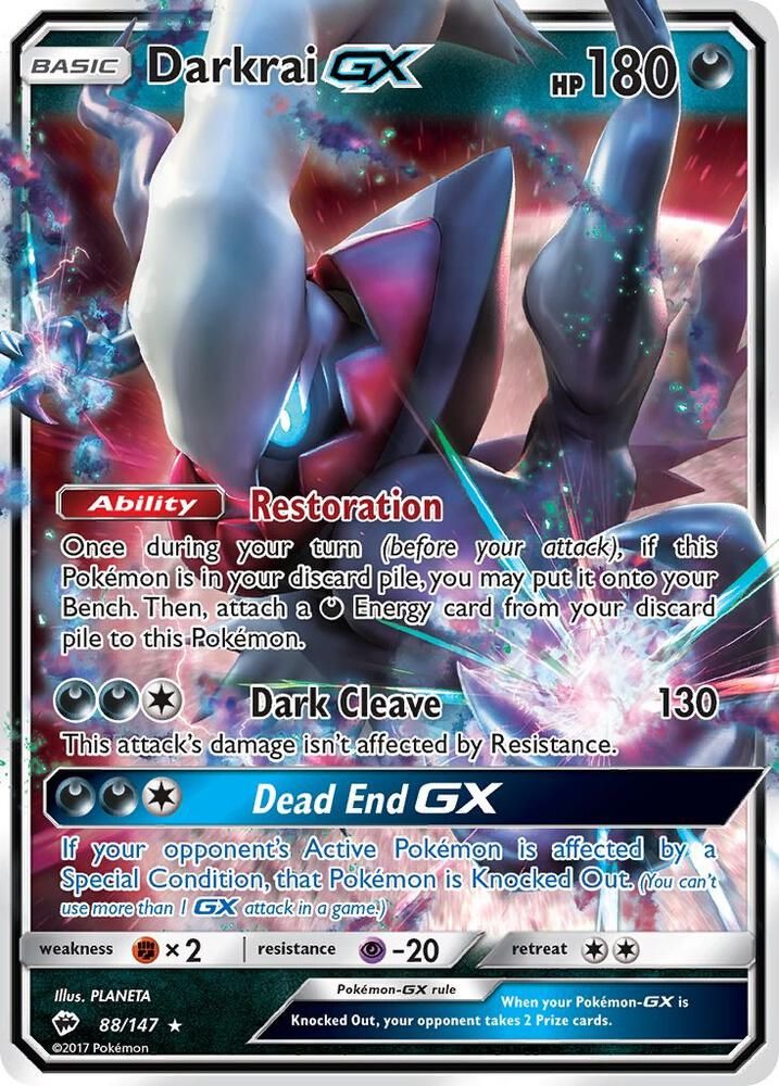 Darkrai GX - SM - Burning Shadows Real Time Price Data.