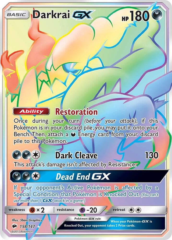Darkrai GX Secret - SM - Burning Shadows Real Time Price Data.