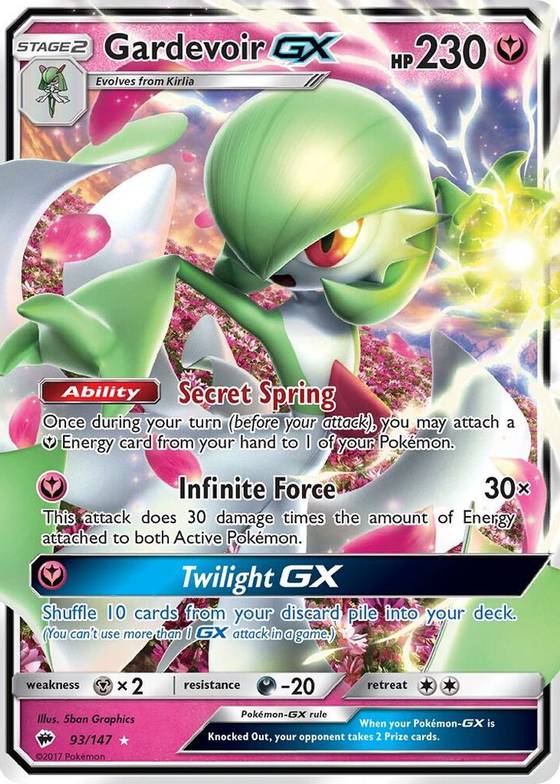 Gardevoir GX - SM - Burning Shadows Real Time Price Data. Gardevoir GX - SM - Burning Shadows Real Time Price Data.