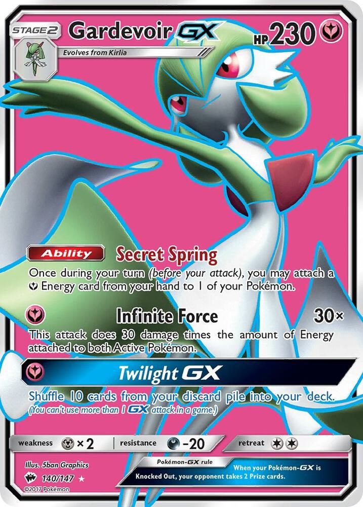 Gardevoir GX Full Art - SM - Burning Shadows Real Time Price Data.