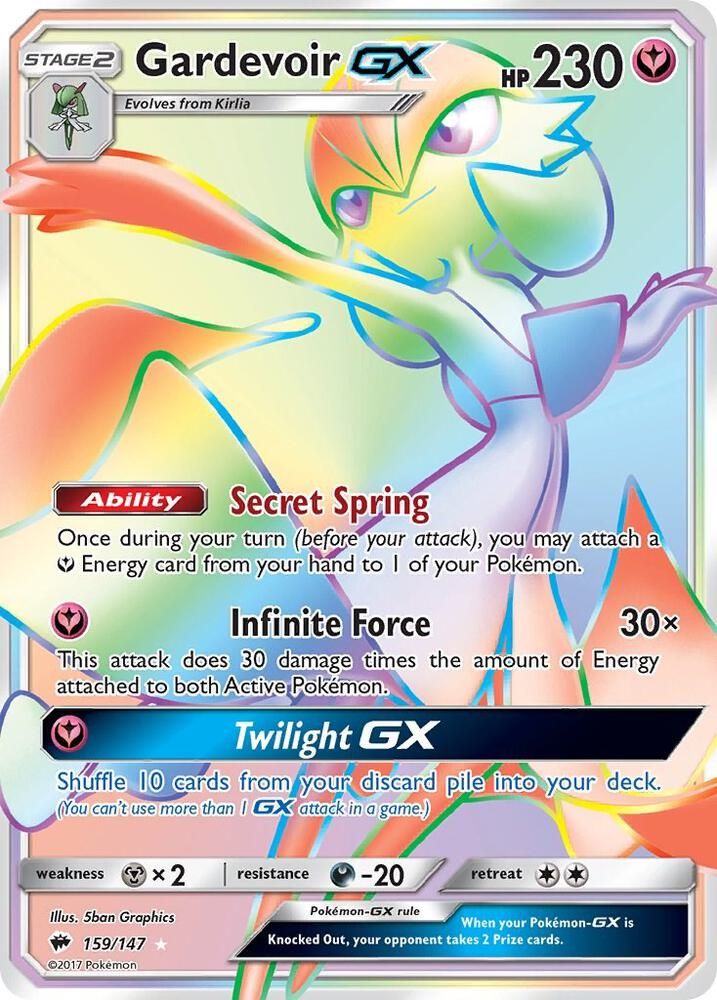 Gardevoir GX Secret - SM - Burning Shadows Real Time Price Data.
