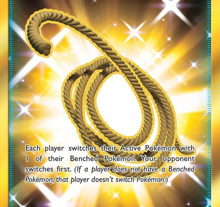 escape rope pokemon card (125/163) (Pokemon League Stamp)  GoldenFishGames RarityUncommon Card TypeTrainer FormItem Escape Rope ur beautiful item