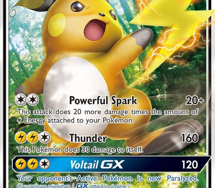 pokemon card raichu gx price Raichu & Alolan Raichu GX (Secret) Holo SM Unified Minds 241/236 (Custom
