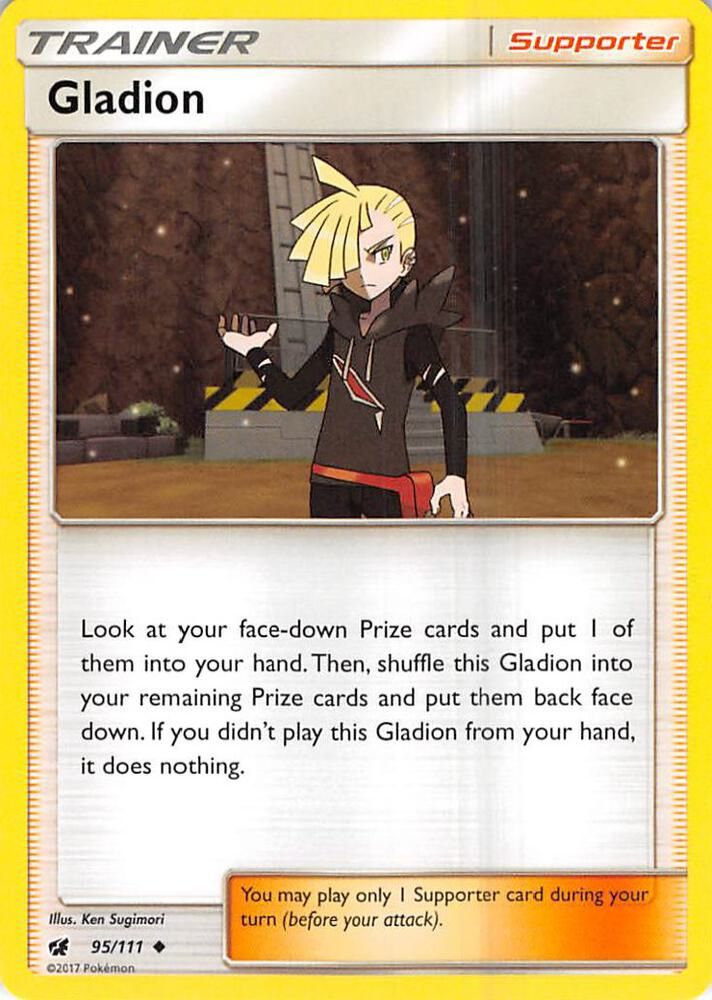 gladion pokemon card Gladion 109/111 Crimson Invasion Full Art Pokemon Card Near Mint main image 0