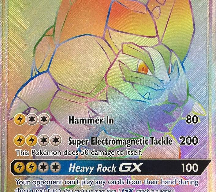 alolan golem gx pokemon card CIN 034