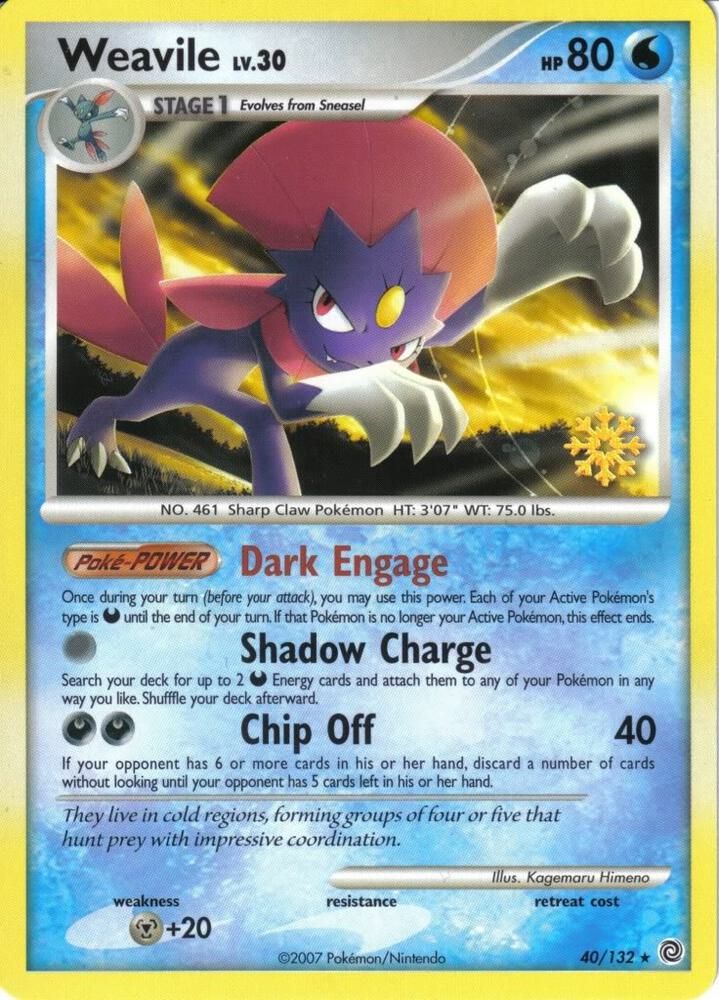 weavile pokemon card Pokemon - Diamond & Pearl - Secret Wonders - Weavile main image 0